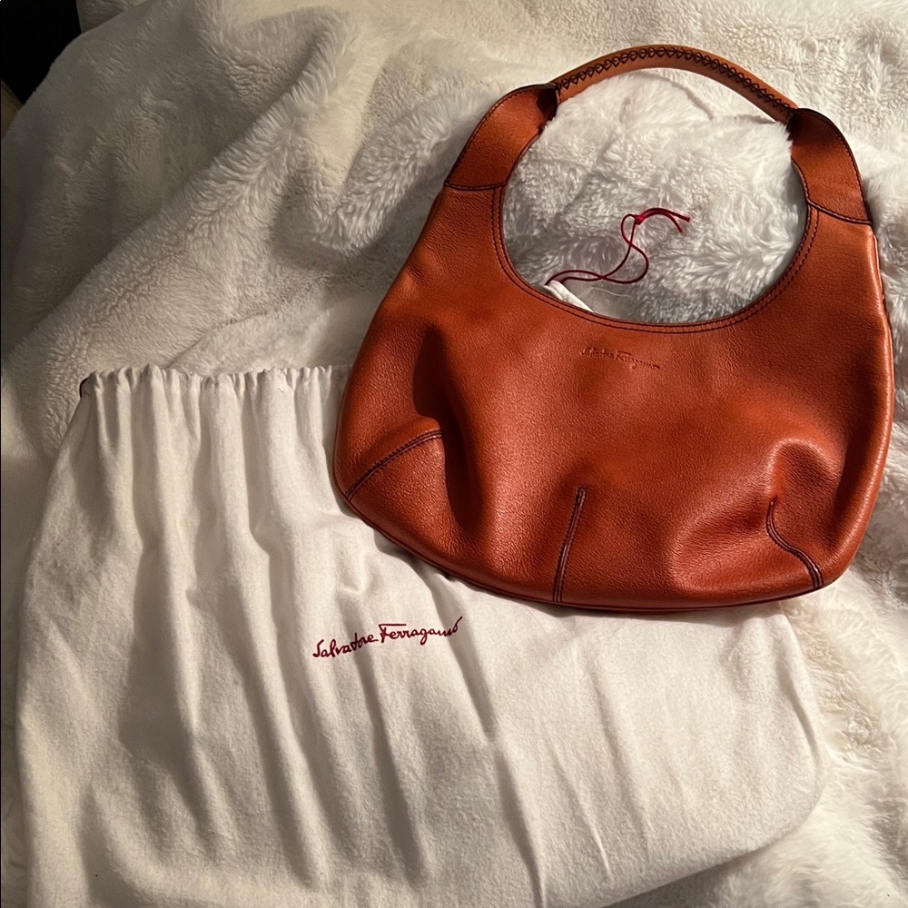 Salvatore Ferragamo Burnt Orange Hobo Bag